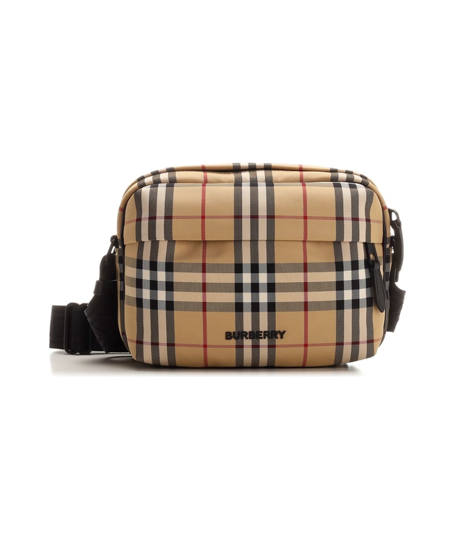 BURBERRY: Paddy bag in printed nylon - Beige