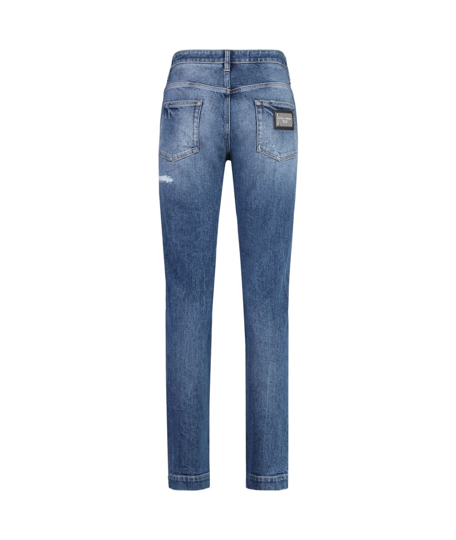 【関税＆送料込み】Dolce & Gabbana Stretch Cotton Jeans DOLCE & GABBANA Jeans Dark Gray Cotton Stretch Skinny Denim
