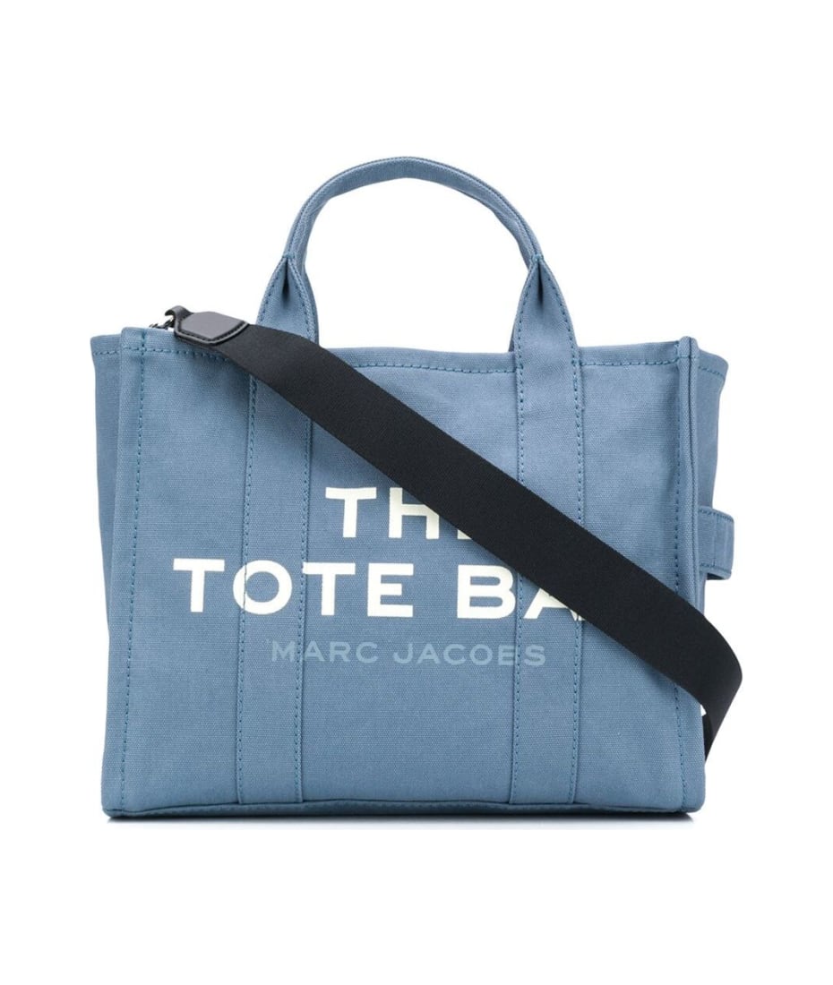 トートバッグ Marc Jacobs Light Blue Canvas Traveler Tote Handbag Marc Jacobs Light Blue Canvas Traveler Tote Handbag With