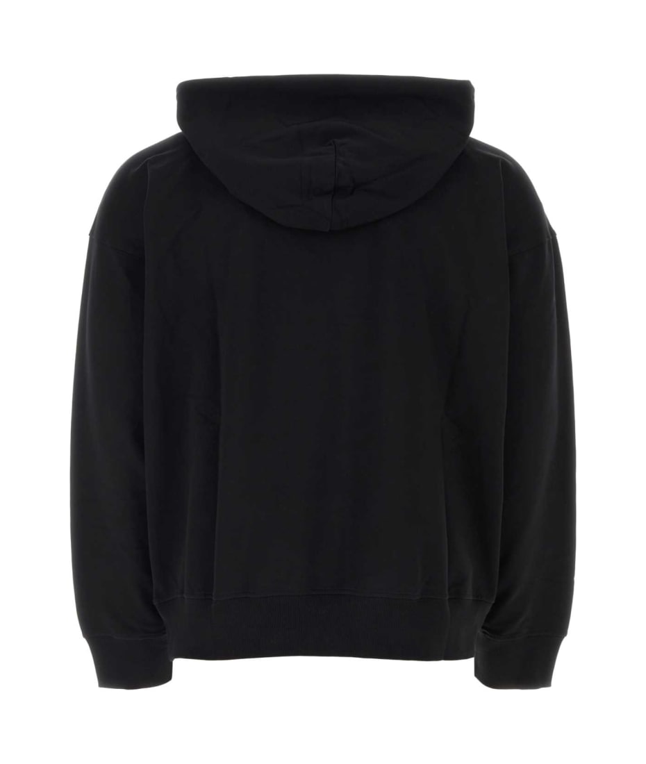 パーカー・フーディ VERSACE JEANS Black cotton sweatshirt (74GAIG07CF05G 899) V-Emblem Hoodie Black,Gold | VERSACE US