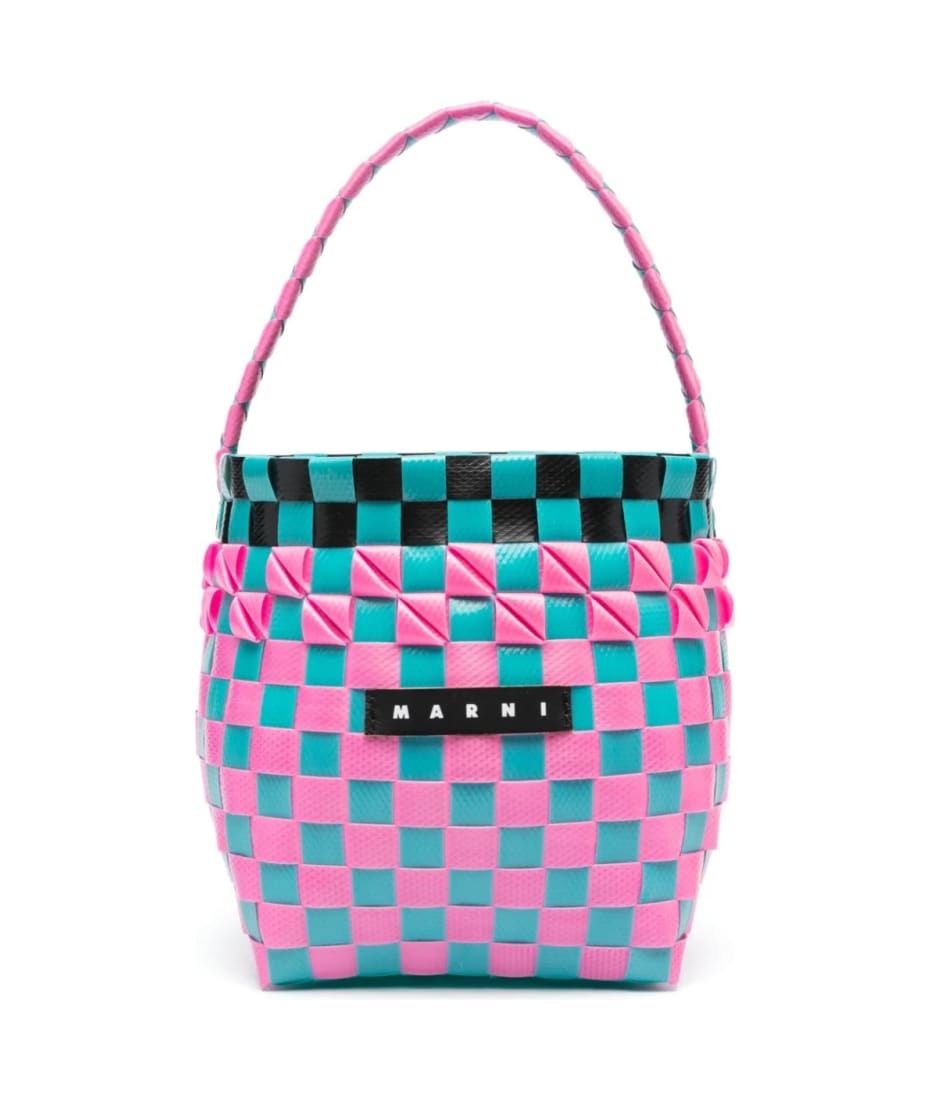 Marni Small Woven Bucket Tote Bag