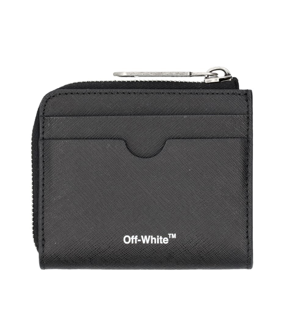 Off-White OMNC051F22LEA001 BINDER DIAG SAF ウォレット 財布 Off-White Binder Diag Saf Zip Wallet | italist