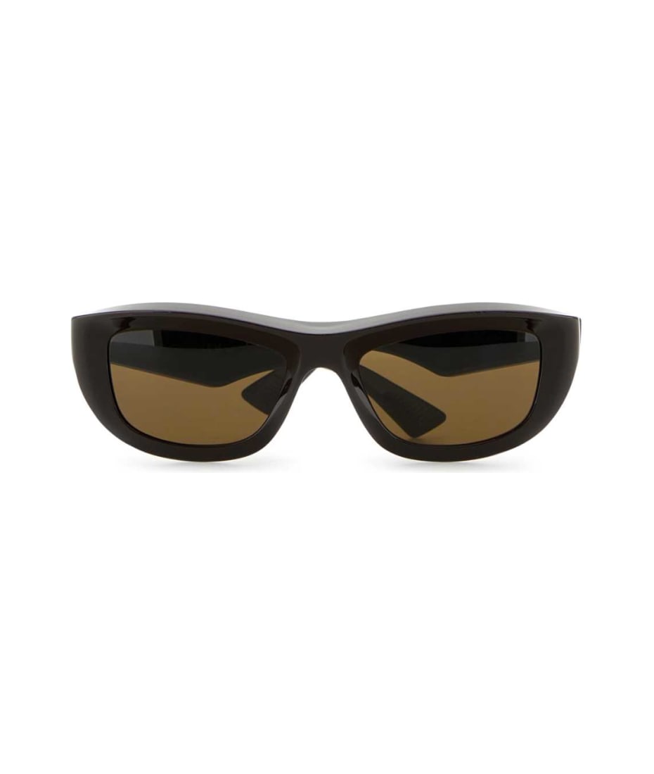 【送料&関税込】Bottega Veneta Dark Brown Acetate Sunglasses Bottega Veneta Dark Brown Acetate Sunglasses | italist