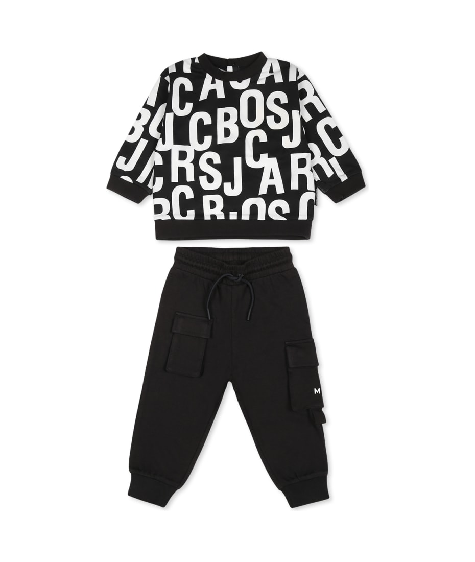 Marc Jacobs Black Suit For Babykids With Logo italist, ALWAYS
