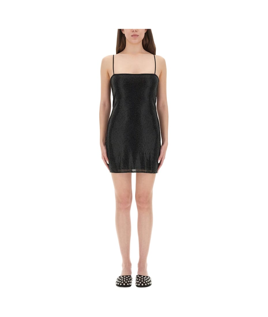大人気★色むらが特徴的【alexanderwang】pre-styled minidress Alexander Wang Mini Dress With Crystals | italist