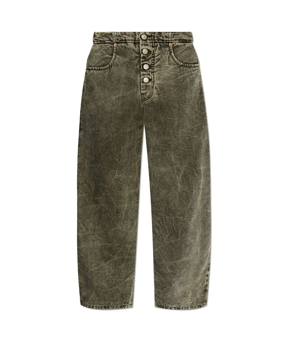 MM6 Maison Margiela Logo Patch Wide-leg Jeans | italist
