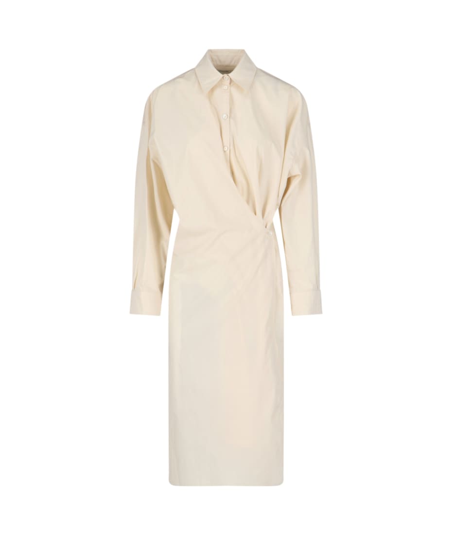 Lemaire Officer Collar Twisted Dress | italist 