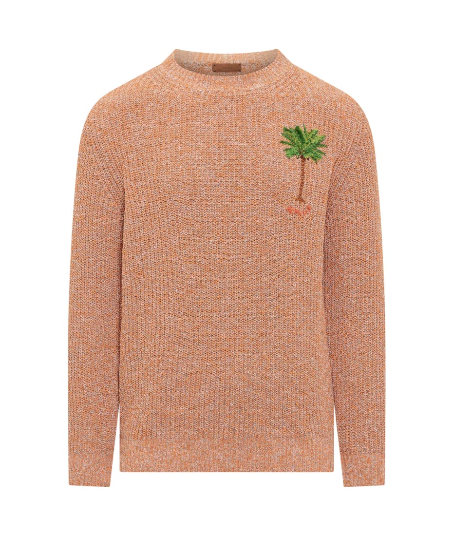 Palm Tree cotton-blend sweater