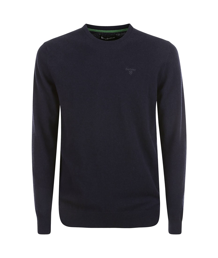 EMBROIDERED CREW NECK SWEATER NAVY