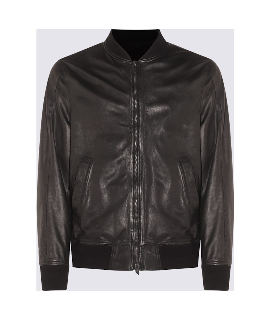 Salvatore Santoro Black Leather Jacket | italist