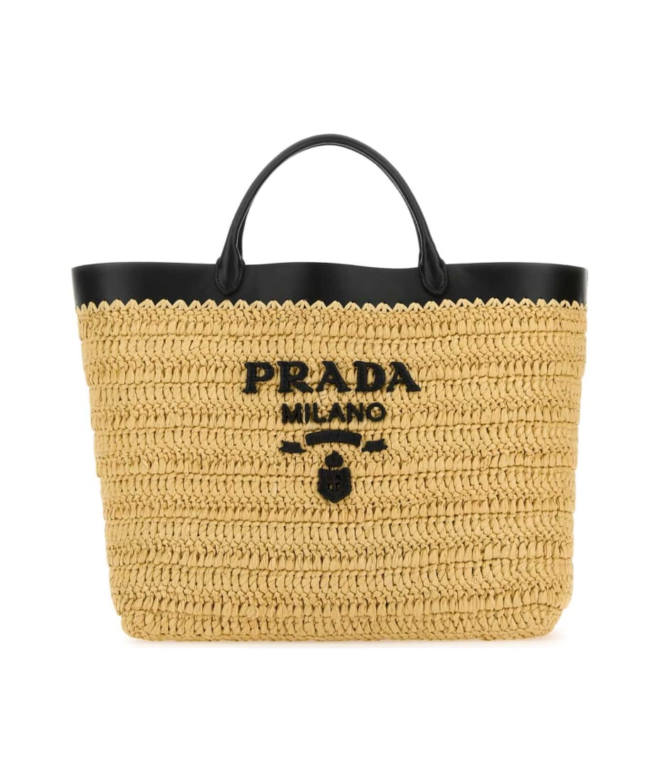 Prada Raffia Shopping Bag - NATURALENERO