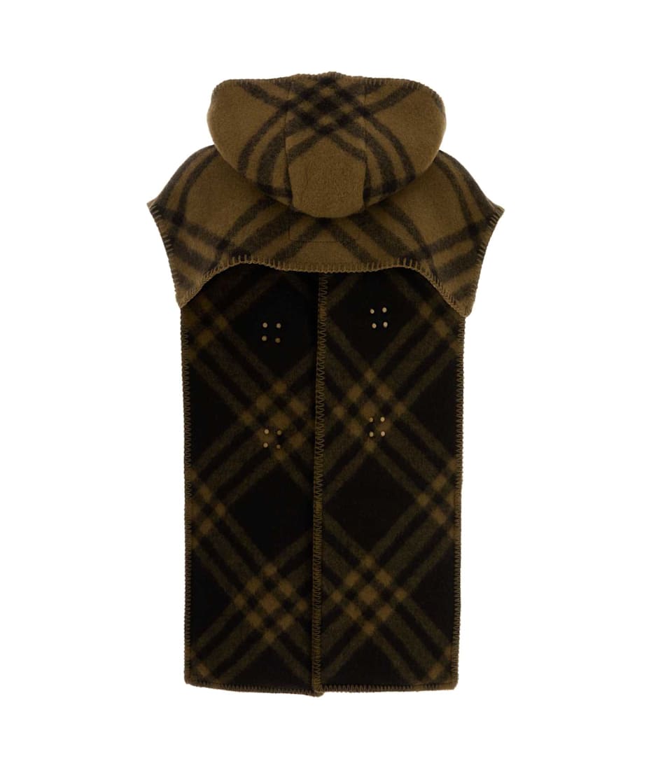 【関税&送料込】Burberry Embroidered Wool Blend Cape Burberry Embroidered Wool Cape | italist