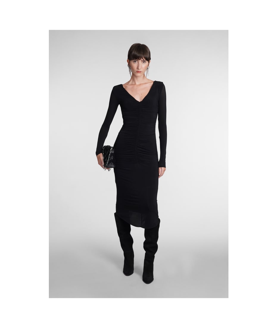 【関税込み】Isabel Marant ブラック Laly ミディアムドレス 7068afdbc241921de990c362aa2c3c
