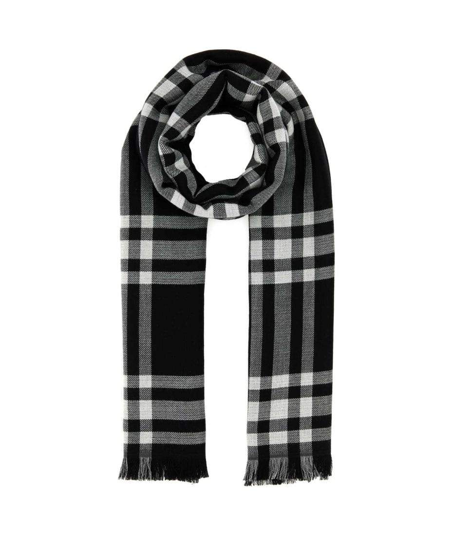 Burberry Embroidered Wool Blend Scarf | italist