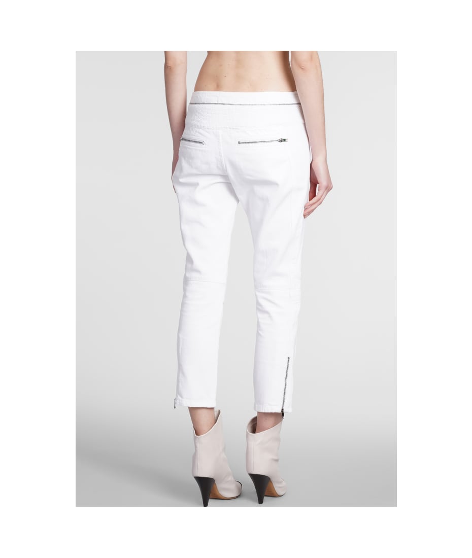 【送料&関税込】Isabel Marant White Cotton Denim Loma Pants Isabel Marant White Cotton Denim Loma Pants | italist