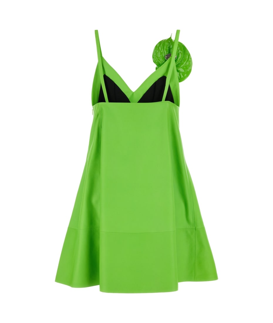 ワンピース LOEWE Fluo Green Leather Mini Dress Loewe Fluo Green Leather Mini Dress | eBay