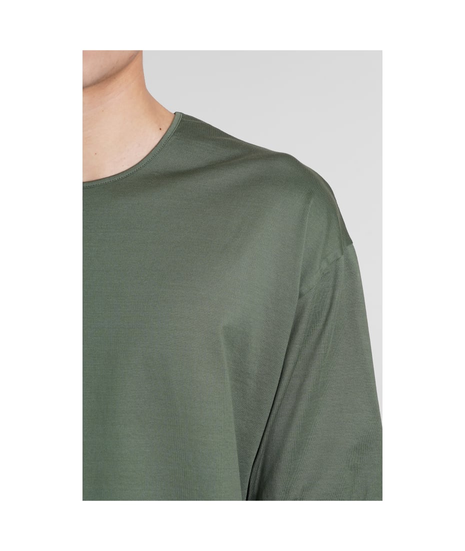 【関税込み】LEMAIRE グリーン ソフト Tシャツ Lemaire T-shirt In Green Cotton | italist