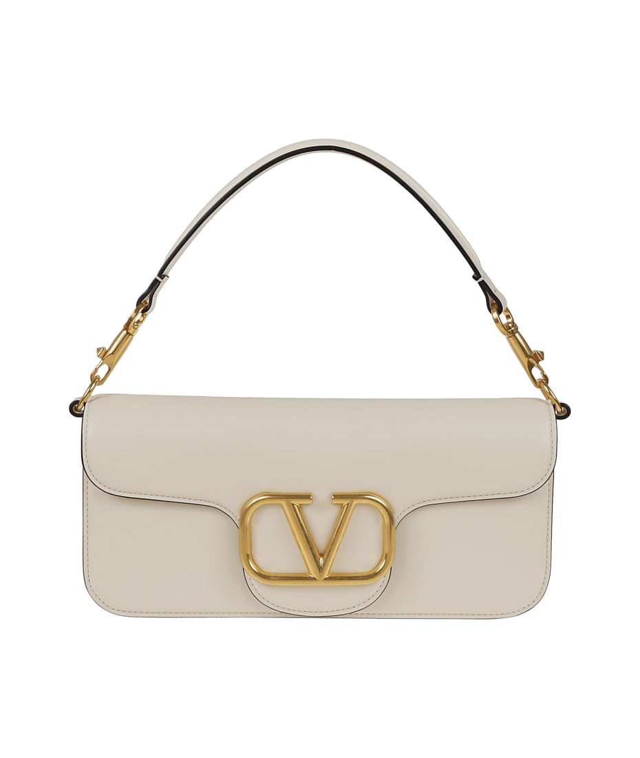 Valentino Garavani Small Vsling Top Handle Bag in Light Ivory