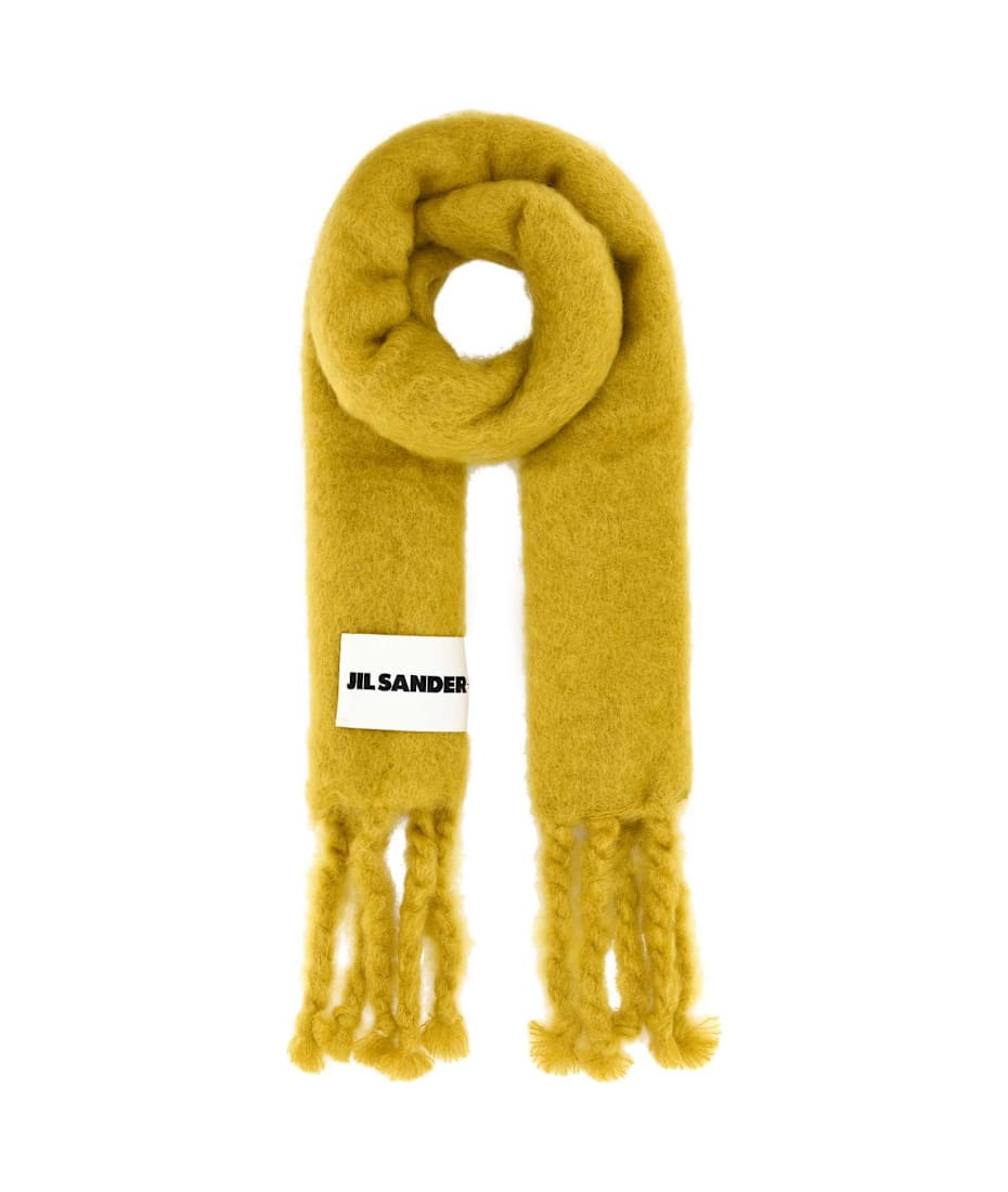 マフラー・ストール Jil Sander Mustard mohair blend scarf (J40TE0118J40041 815) Jil Sander Mustard Mohair Blend Scarf | italist