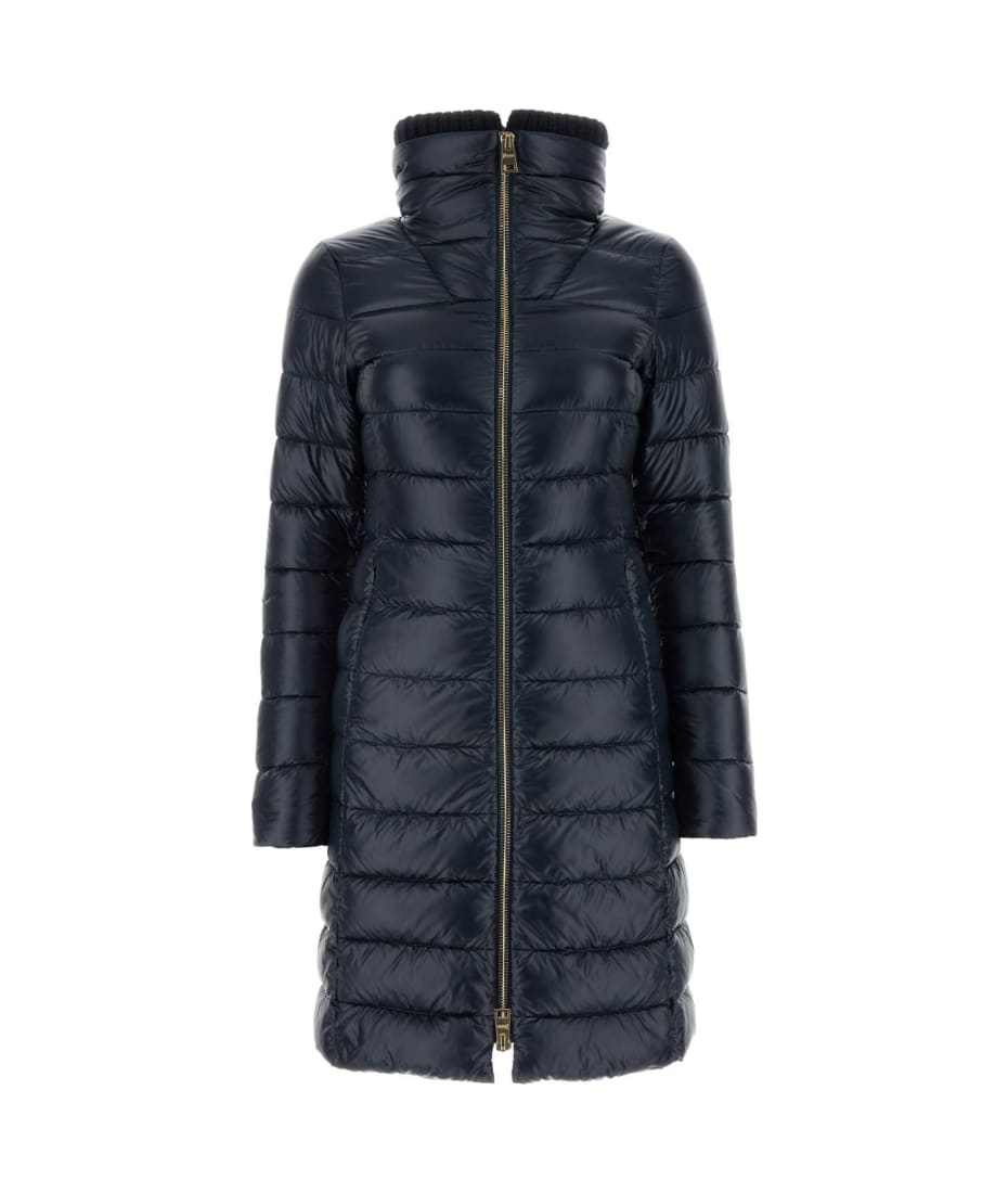 ダウンジャケット HERNO Dark blue nylon down jacket (PI001140U12004Z 9200) Herno Dark Blue Nylon Down Jacket | italist