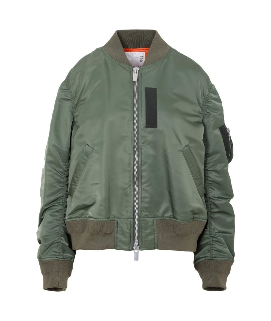 Sacai Ma-1 Zipped Bomber Jacket | italist