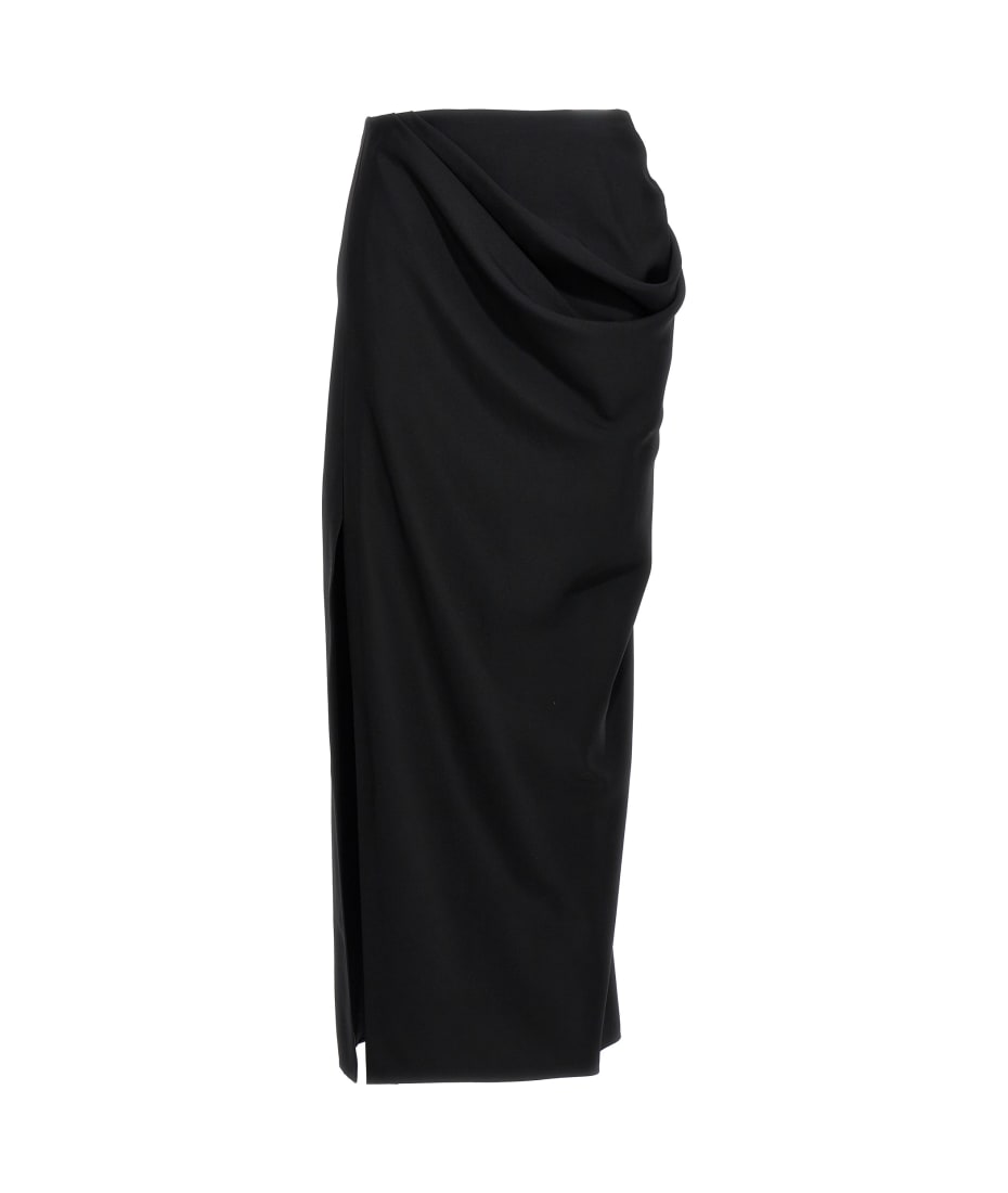 スカート MCQUEEN 'Slashed Drape' skirt Black Alexander McQueen Slashed Drape Skirt | italist