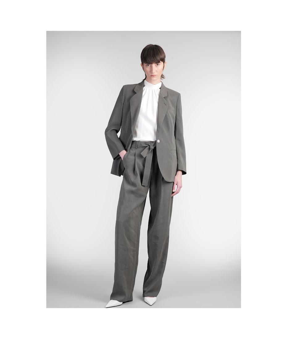 Giorgio Armani Blazer In Green Silk | italist Giorgio Armani Blazer In Green Silk | italist