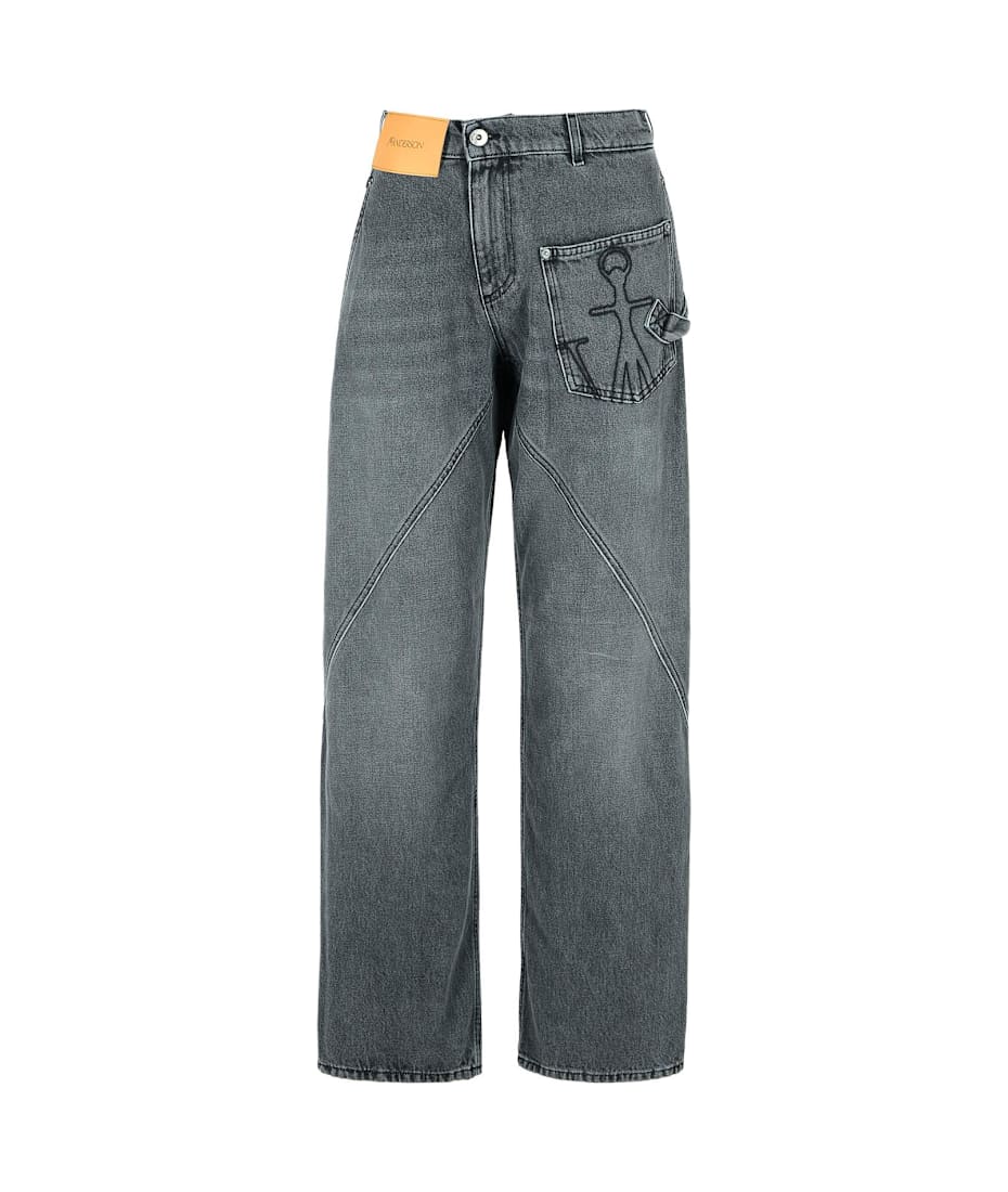 【送料&関税込】J.W. Anderson twisted Grey Denim Jeans J.W. Anderson 'twisted' Grey Denim Jeans | italist