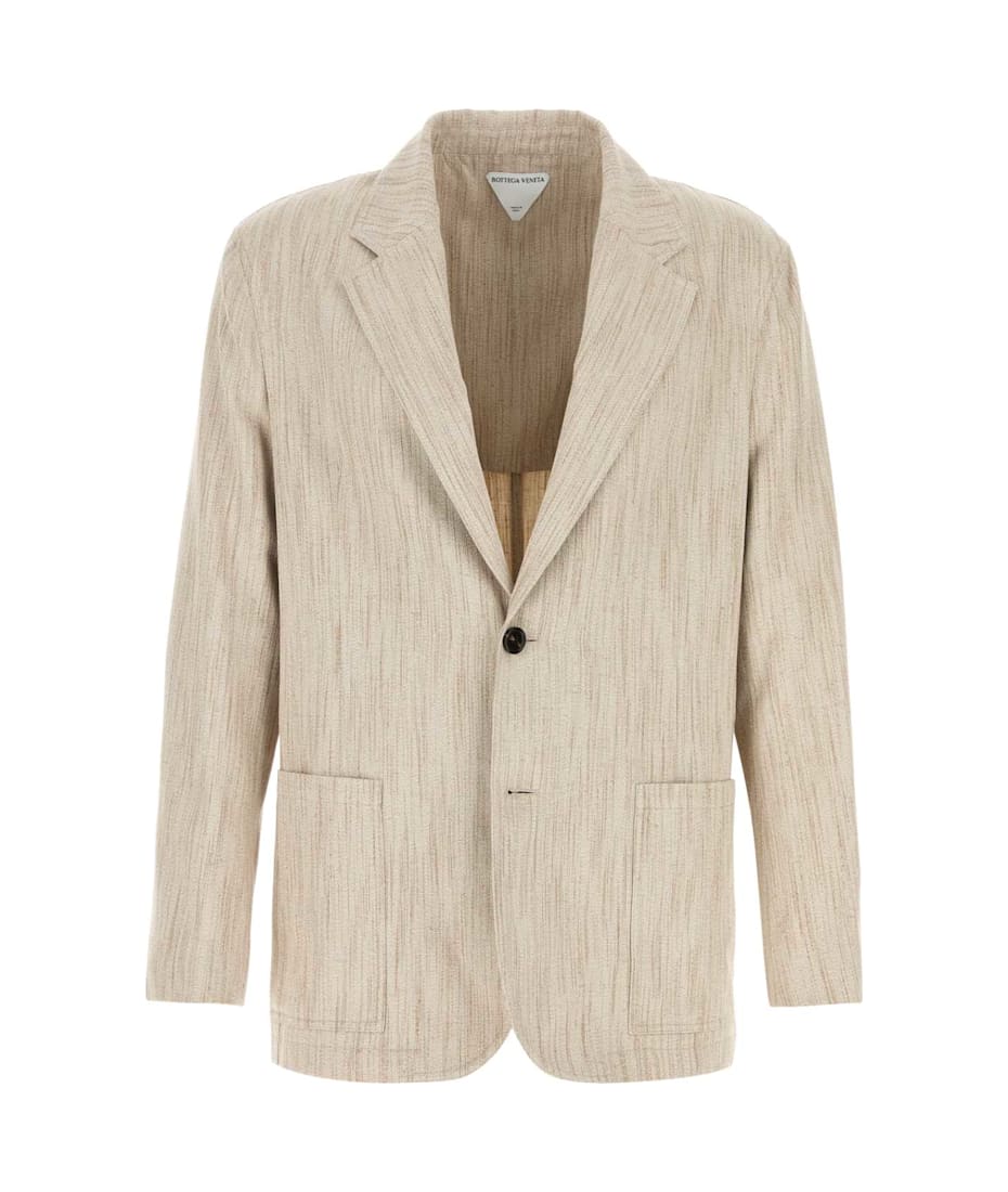 ジャケット Bottega Veneta Melange Sand Viscose Blend Blazer Bottega Veneta Melange Sand Viscose Blend Blazer | italist