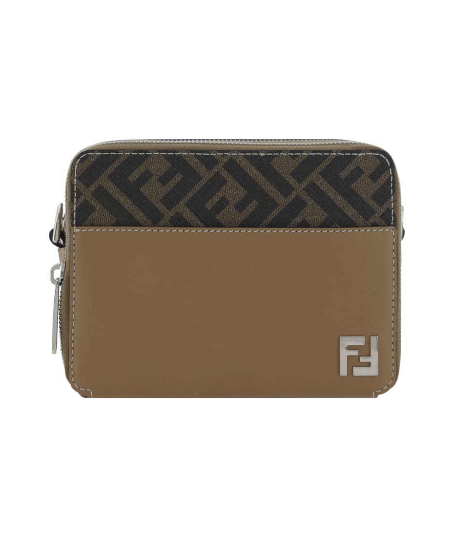FENDI｜SHOULDER BAGS (Squared FF leather camera case (7M Fendi Camera Case Organizer Squared Ff | italist