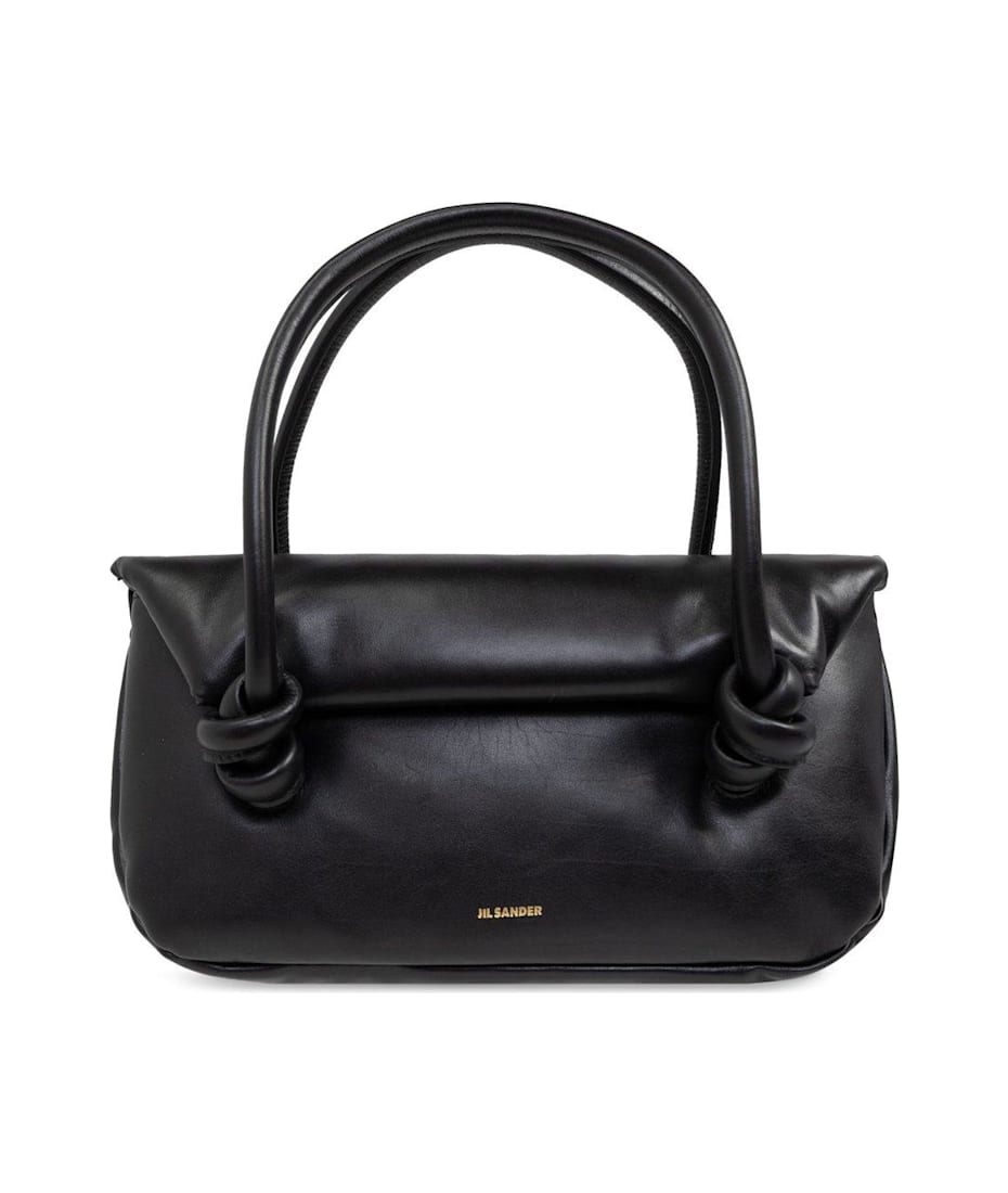 【JIL SANDER】Leather Knot Bag Knot Small leather shoulder bag in black - Jil Sander