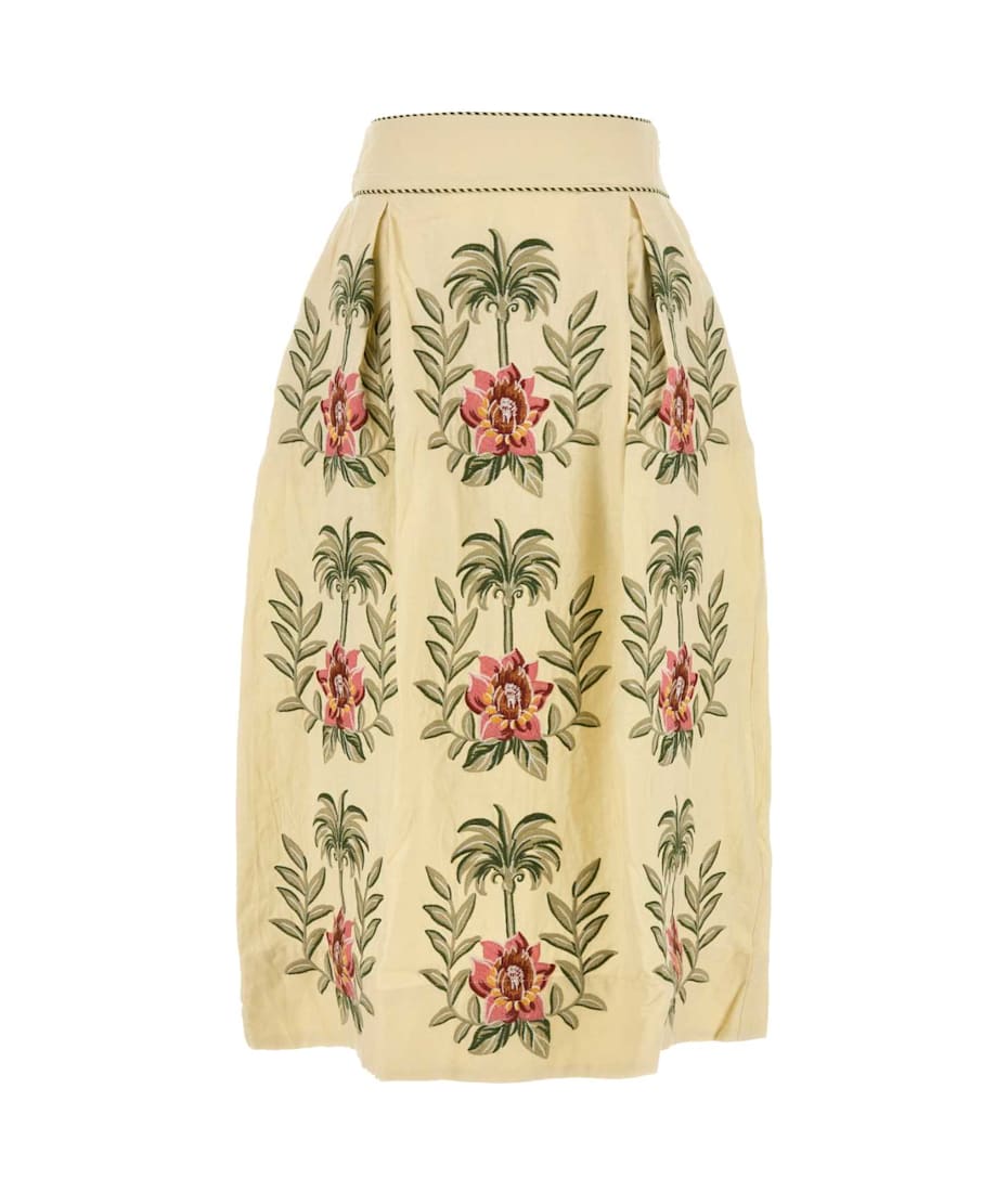 スカート FARM RIO Cream Linen Blend Skirt Farm Rio Cream Linen Blend Skirt | italist