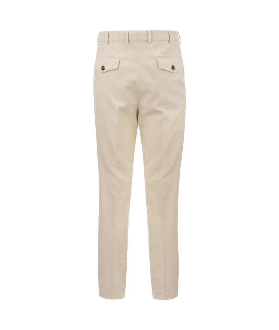 Brunello Cucinelli Leisure-fit Trousers In Garment-dyed Twisted