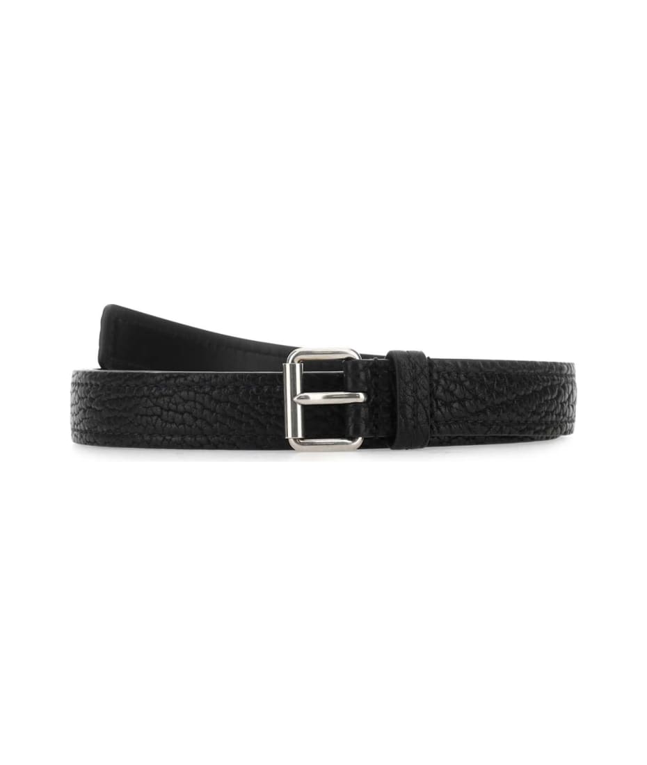 Prada Black Leather Belt - F0002