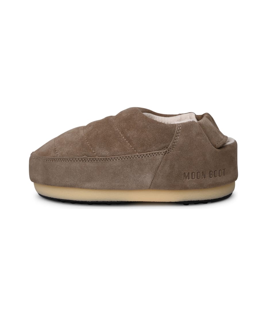 サンダル・ミュール MOON BOOT Women Sandals 2470090 L017 Beige Moon Boot Band In Beige Suede Sandals | italist