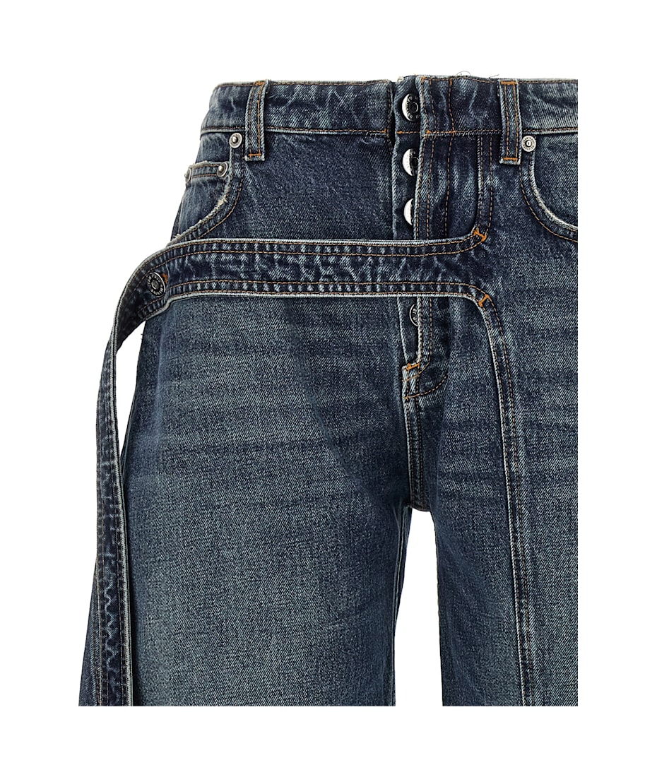 Jean Paul Gaultier 'the Blue Denim Strap' Jeans | italist
