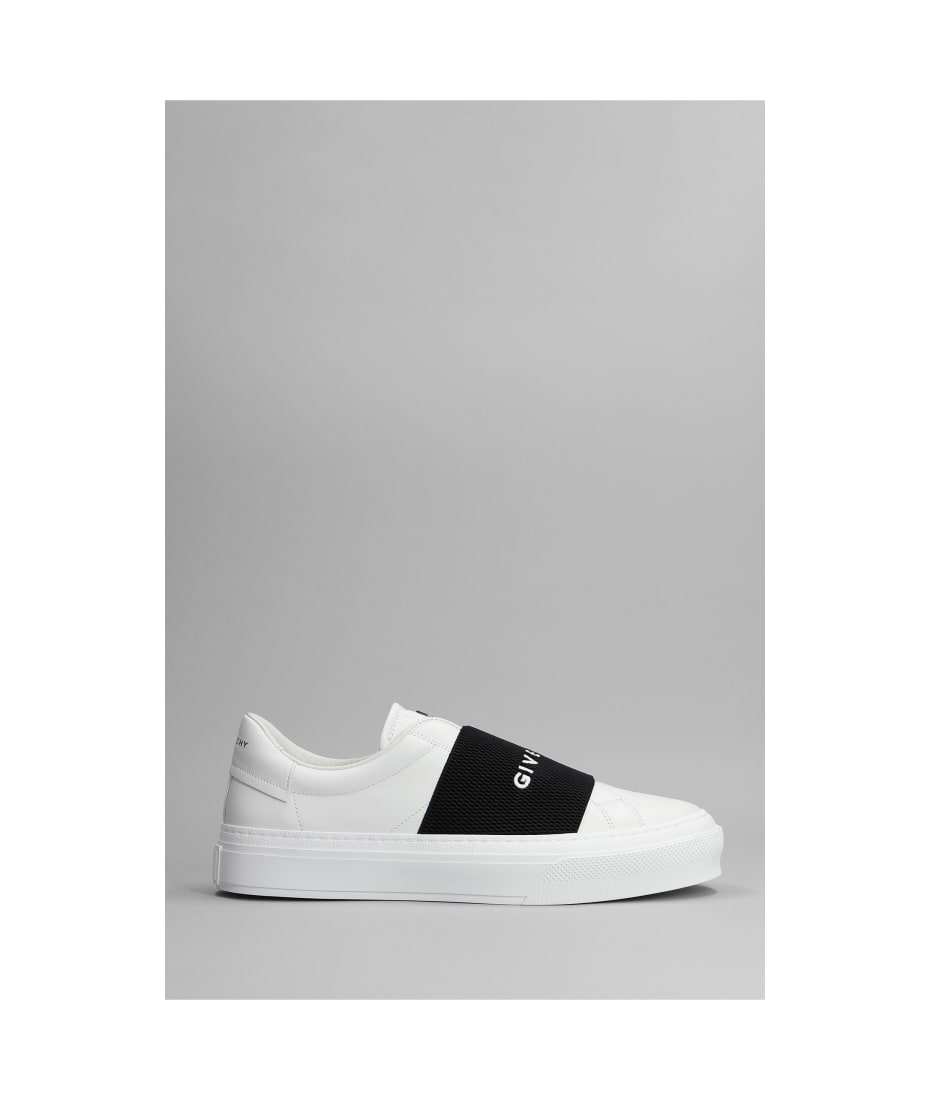 Givenchy City Court Sneakers In White Leather - white