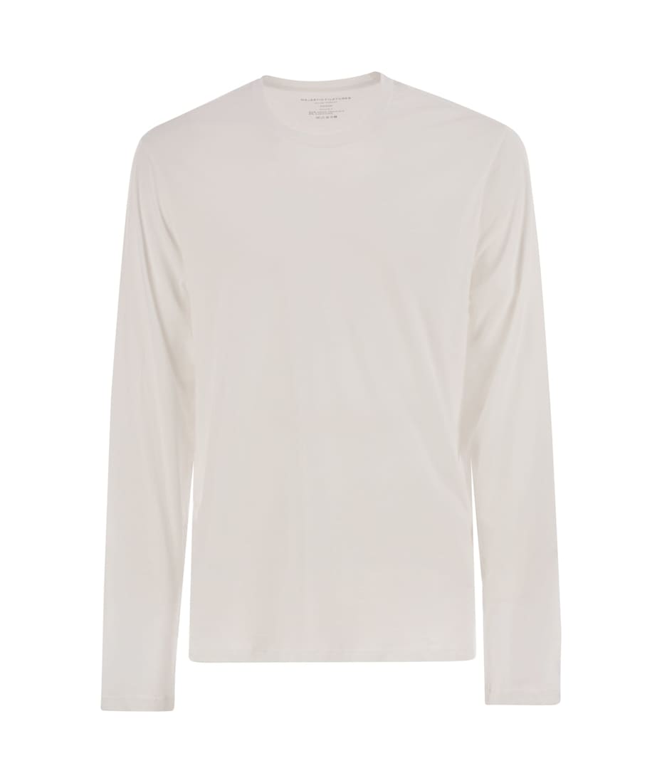 Tシャツ・カットソー MAJESTIC FILATURES Long-sleeved crew-neck T-shirt Majestic Filatures Long-sleeved Crew-neck T-shirt | italist