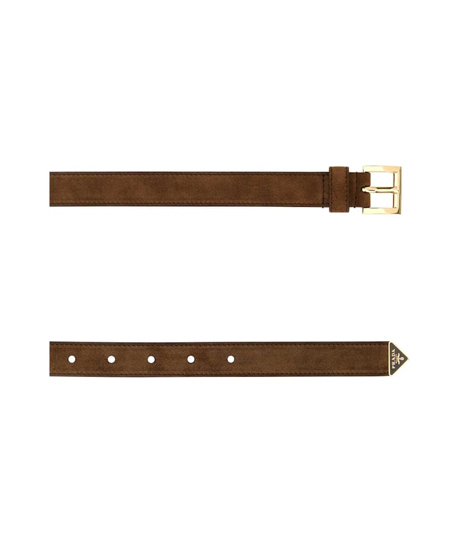 ベルト PRADA Woman Belt Brown 1CC537054 F0324 Cocoa Brown Suede belt | PRADA
