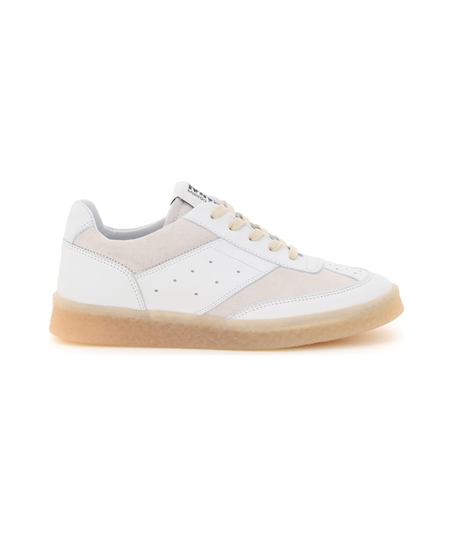スニーカー MM6 MAISON MARGIELA Women Sneakers S59WS0192 WHITE SILVER BI MM6 Maison Margiela White 6 Court Sneakers | eBay