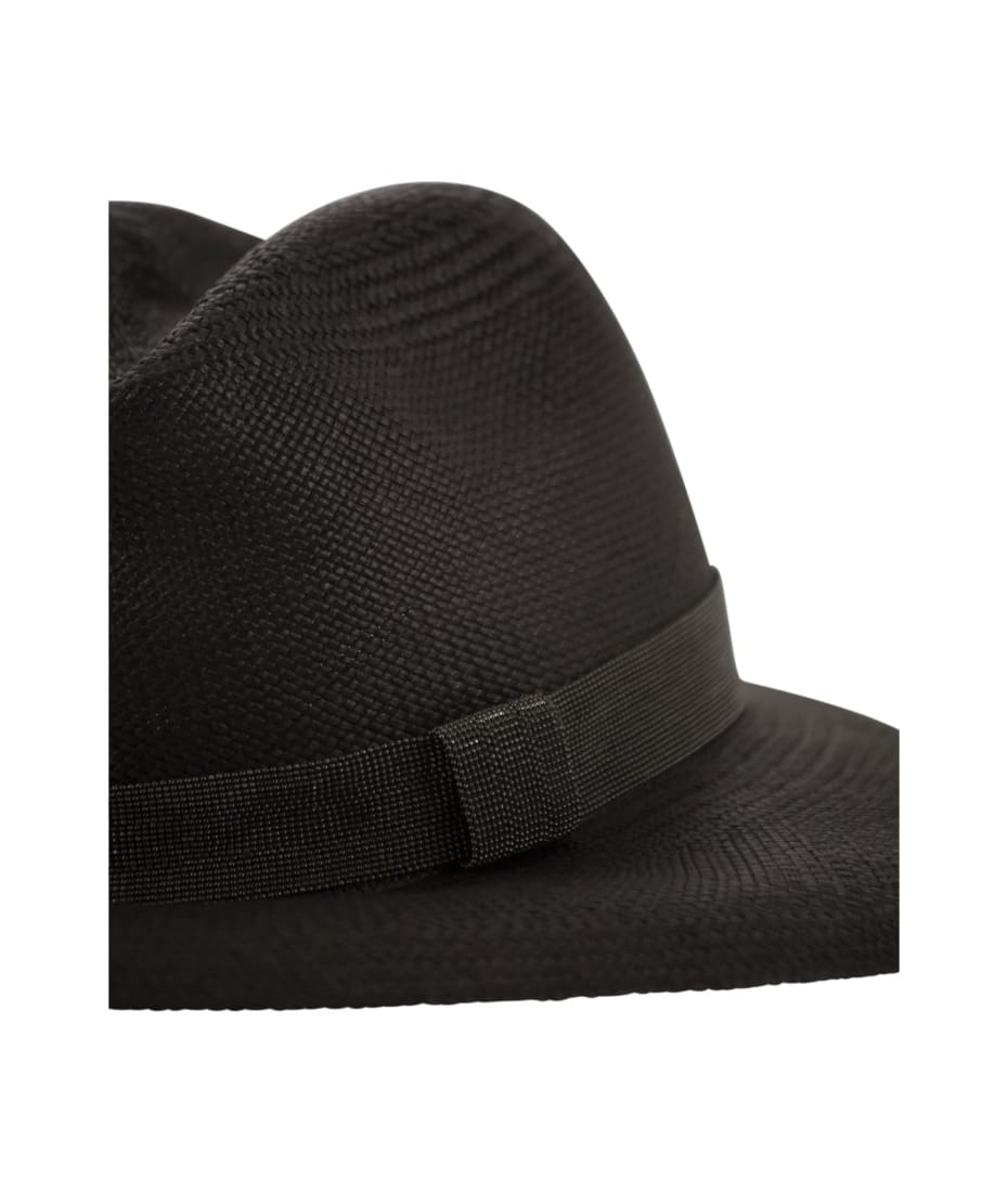 ハット BRUNELLO CUCINELLI Straw hat with Precious Band Brunello Cucinelli Straw Hat With Precious Band | italist