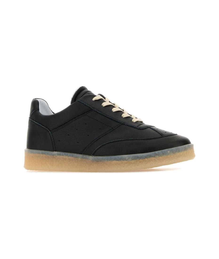 【関税&送料込】Mm6 Maison Margiela Black Leather Sneakers MM6 Maison Margiela Black Leather Sneakers | italist, ALWAYS