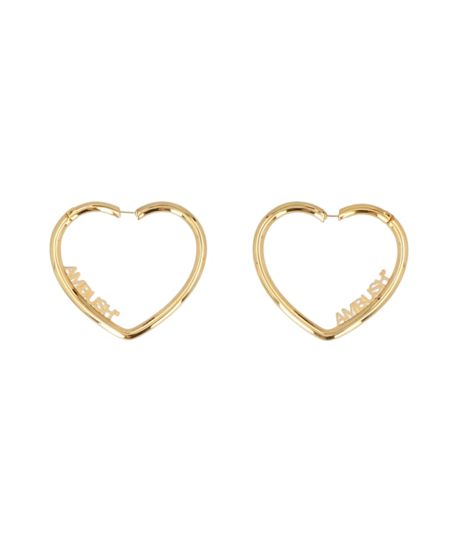 AMBUSH 'heart Hoop' Earrings - Gold