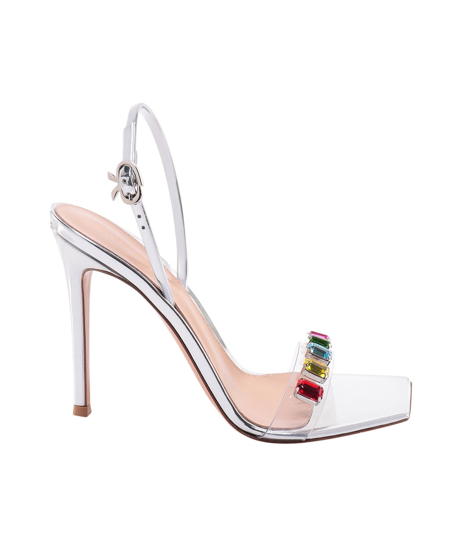 サンダル・ミュール GIANVITO ROSSI RIBBON CANDY LAMINATED SANDALS Gianvito Rossi Ribbon Candy Sandals | italist