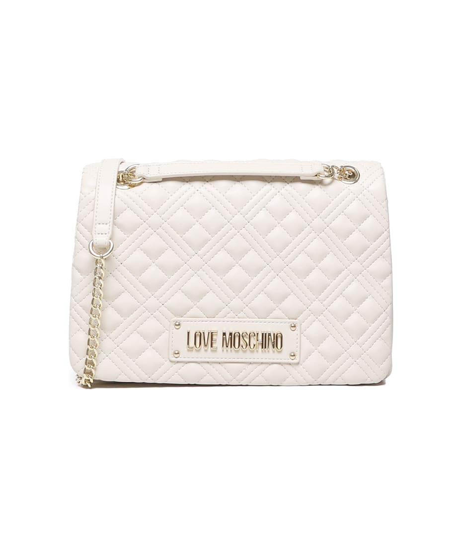 Love moschino quilted deals logo chain bag