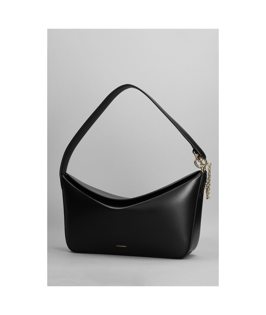 Jil Sander Fortune Ew Shoulder Bag In Black Leather | italist