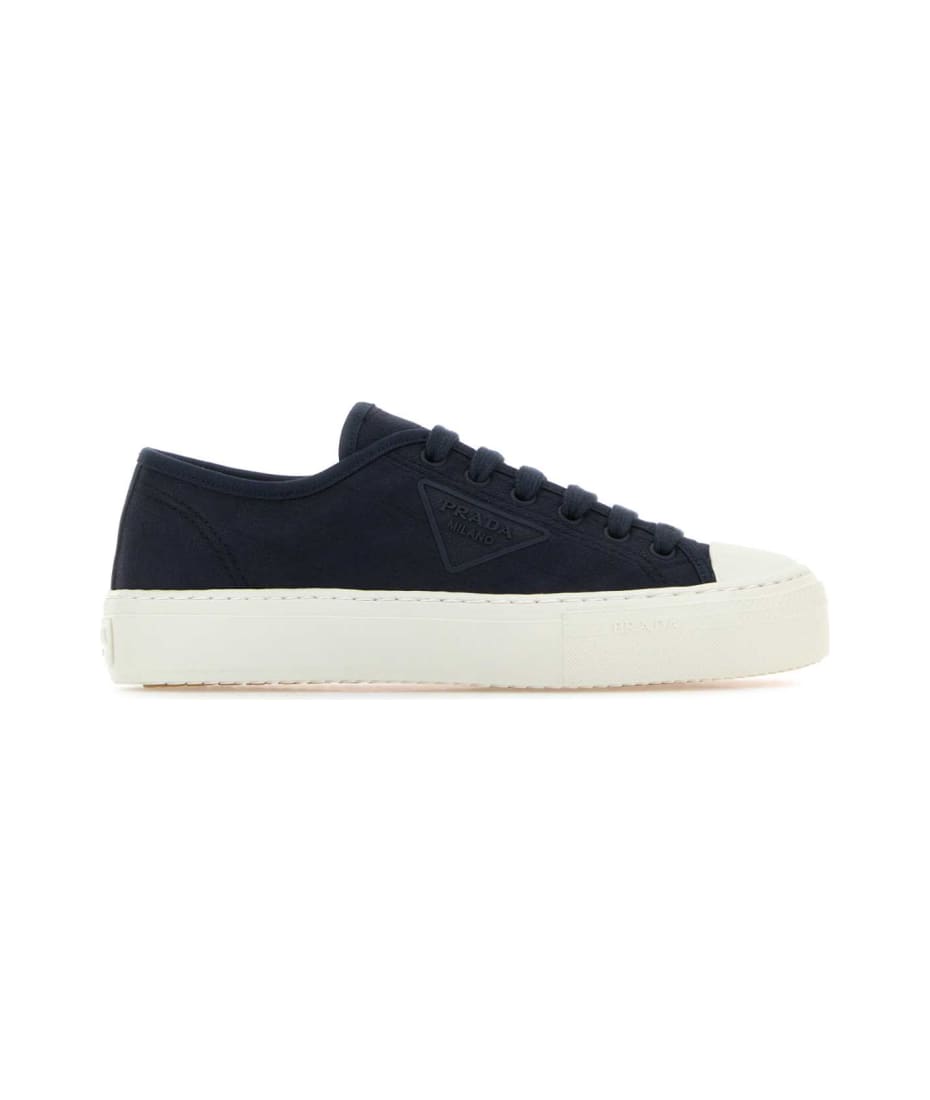 Prada Navy Blue Fabric Sneakers Women