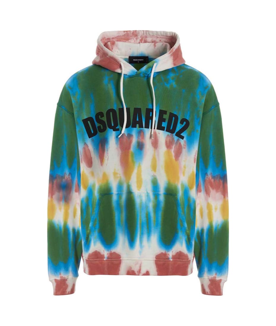 【送料&関税込】Dsquared2 Tie-dye Hoodie With Logo Print Dsquared2 Tie-dye Hoodie With Logo Print | italist