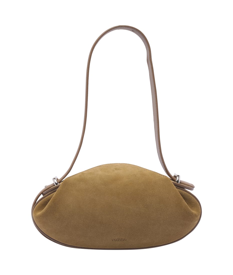 Yuzefi Square Mochi Suede Shoulder Bag - Green