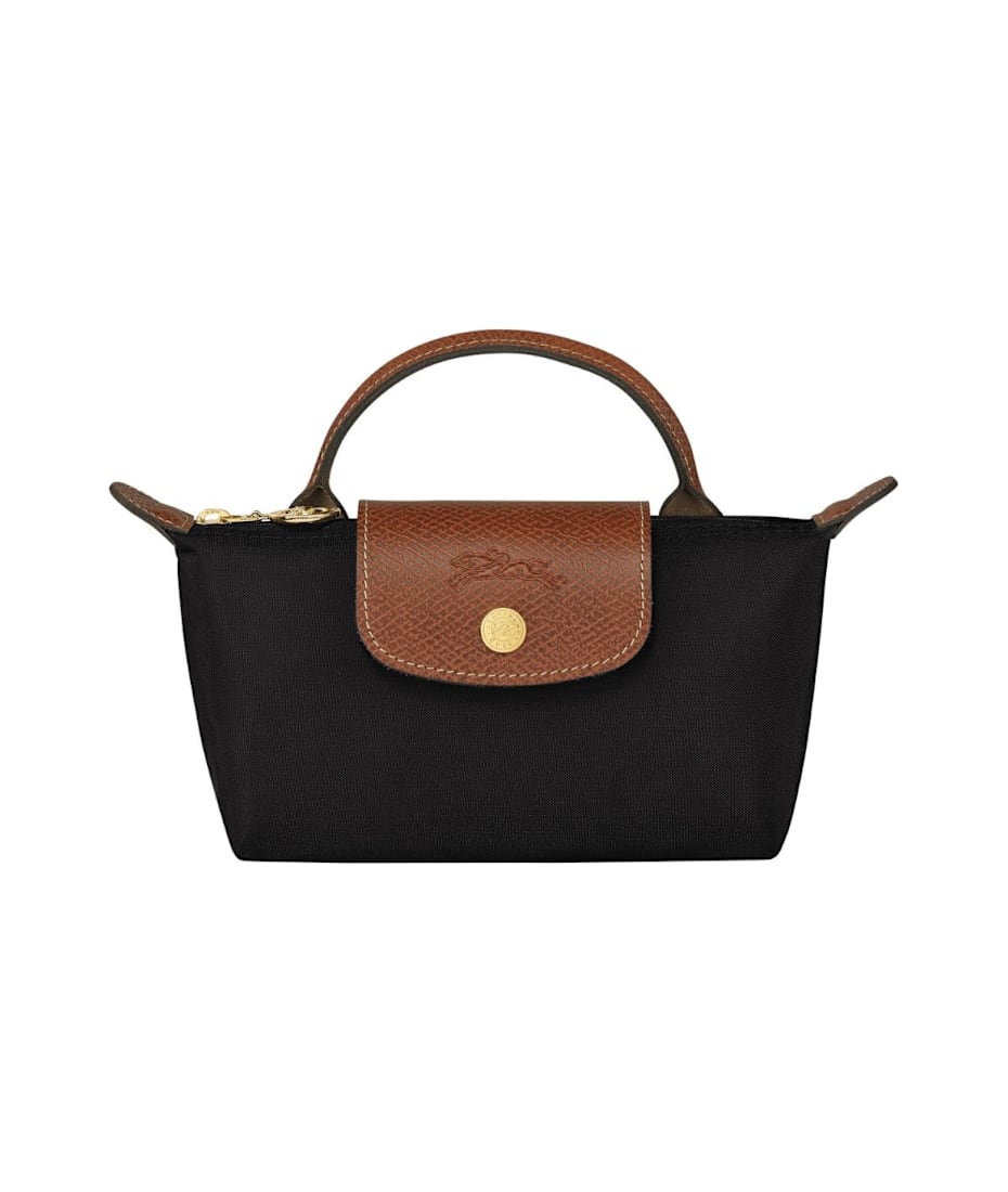【Longchamp】 Le Pliage ミニ ハンドバッグ BLACK Longchamp Le Pliage Leather Mini Bag | Black | FARFETCH